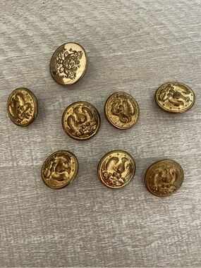 Vintage LOT US Navy CIVIL WAR Buttons Lot Of 6 matching gold nautical military